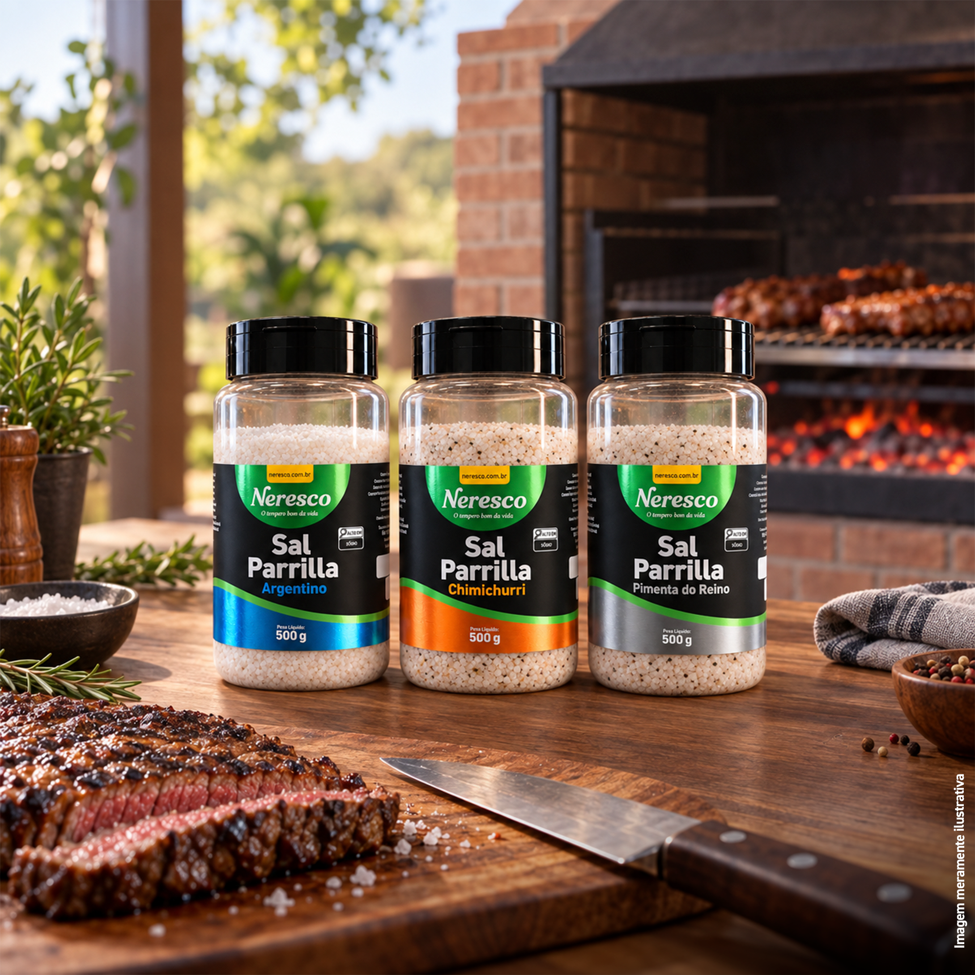 Kit Sal de Parrilla Neresco 3 Potes 500g ...